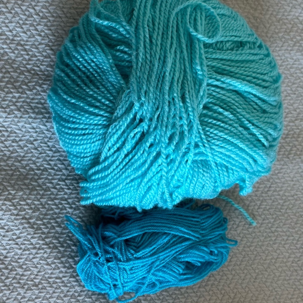 Lot of Turquoise Yarn (about 7.5 ounces)